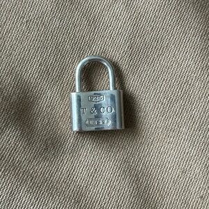 Tiffany & Co Padlock Lock Logo Charm Pendant